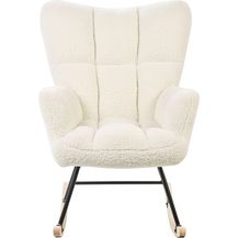 Bild für Schaukelsessel OULU Bouclé Weiß