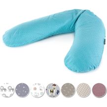 Bild für THERALINE 'Punkte' Stillkissen Dinkelspelz türkis