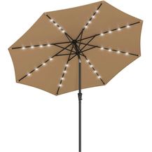 Bild für Sonnenschirm mit LED-Solar-Beleuchtung und Kurbel