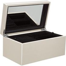 Bild für Gift Company Schmuckbox Tang Mit Spiegel Beige (28 x 13 x 17 cm)