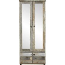Bild für 3064DD01 Bonanza Driftwood Vintage / grau Garderobenschrank Hochschrank