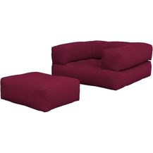Bild für Karup Design Cube Futonsessel mit Hocker 90x190 cm Bordeaux 815710090190