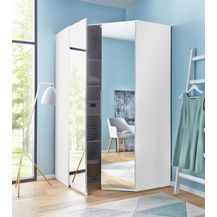 Bild für Eckschrank Level Kleiderschrank 120x120cm Ausführung weiß Spiegel 2-türig