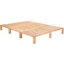 Bild für Gigapur Massives Holzbett G56 inkl. Lattenrost und Matratzenbügeln, Liegefläche 240x200 cm Best. aus 3x80 cm (11449)