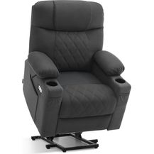 Bild für M MCombo Fernsehsessel mit Aufstehhilfe Elektrisch, Relaxsessel mit Liegefunktion, 2 Motoren, Seniorensessel für Wohnzimmer, Mikrofaser, 7501 (Dunkelgrau)