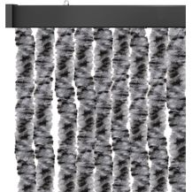 Bild für Flauschvorhang 100x200cm ( Meliert Schwarz/Grau/Weiß )