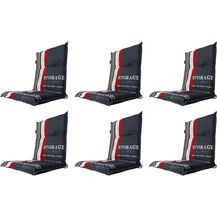 Bild für 6x G148 Niederlehner Gartenstuhl Auflagen 105 x 50 x 8 cm grau