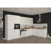 Bild für Landhaus Küche Stilo Weiß 350x210cm Küchenzeile Einbauküche Eckküche Winkelküche