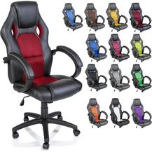 Bild für Tresko Racing Chefsessel Bürostuhl Drehstuhl Schalensitz Bürosessel Schreibtischstuhl schwarz/pink