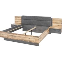 Bild für Bettanlage >ALICANTE< 2 Nachtkonsolen, Alpine Lodge / Betonoxid