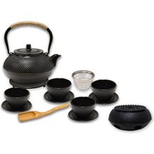 Bild für AD. CON Teeservice Gusseisen Teekanne Schwarz 1.4L mit Edelstahl Sieb Japanisch AD. CON (13-tlg)