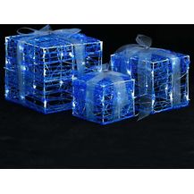 Bild für vidaXL LED-Geschenkboxen 3 Stk. Weihnachtsdekoration Kaltweiß 328791