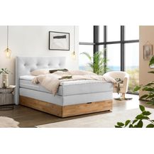 Bild für Belanoti Boxspringbett Marbo (Boxspringbett 140x200 mit Bettkasten, 7-Zonen Taschenfederkern Matratze inklusive Visco Topper)