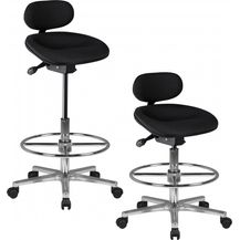 Bild für Arbeitshocker LOUISIANA höhenverstellbar Drehhocker Stoff schwarz