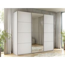 Bild für Kleiderschrank Atalio 250 mit 3 Schiebetüren (Farbe: Weiß)