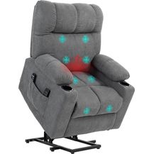 Bild für HOMCOM Massagesessel Elektrischer Aufstehsessel, mit Liegefunktion, Fernsteuerung (Relaxsessel, 1-St, Fernsehsessel)