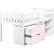 Bild für Mittelhochbett SUSVILLE 90 x 200 cm Holz Rosa