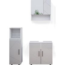 Bild für Vicco Badmöbel Set Badezimmermöbel Badezimmerschränke Irma (Weiß Hochglanz, Badmöbelset Irma 5)