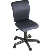 Bild für Kinderbürostuhl Drehstuhl ohne Armlehnen leicht höhenverstellbar Grau gepolstert mit Rädern Meshbezug Schreibtischstuhl