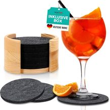 Bild für wortek Getränkeuntersetzer Filz-Untersetzer 10 Stück + Box