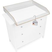 jonka Wickelaufsatz für IKEA Hemnes Kommoden, weiß, stabiler Wickeltisch für Säuglinge bis 15 kg