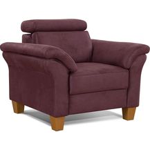 Bild für Cavadore Sessel Ammerland / Polstersessel im Landhausstil mit Federkern + verstellbarer Kopfstütze / 101 x 84 x 93 / Wildlederoptik