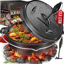 Bild für KESSER® Dutch Oven Set BBQ Feuertopf Schmortopf