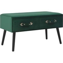 Bild für vidaXL Bank mit Schubladen 80 cm Grün Samt 277081