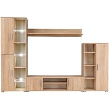 Bild für vidaXL TV Wohnwand 4-tlg. mit LED-Leuchten Sonoma Eiche