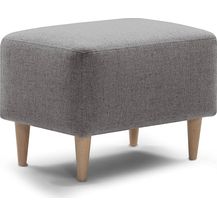 Bild für Traumnacht bequemer und moderner Fusshocker mit Holzfüßen in Grau