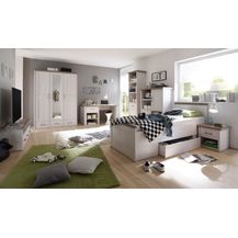 Bild für 7-tlg. Jugendzimmer-Set Luca in Pinie Weiß Trüffel 90x200