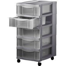 Bild für Rollwagen 5 Schubladen Rollcontainer Allzweckwagen Rollen Küchenwagen Schrank