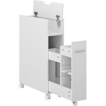 Bild für Toilettenschrank Niva Weiß 18 x 71.3 cm mit ausziehbarem Fach Vicco