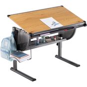 CARO-Möbel Kinderschreibtisch SARI, Kinderschreibtisch höhenverstellbar Schreibtisch neigbar Tisch mit Abl