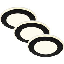 Bild für Briloner LED-Einbauleuchten 3er Set Mini 4,9W 425lm schwarz Nachtlicht