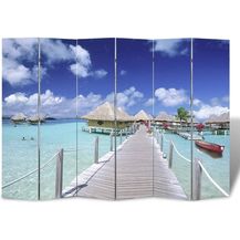 Bild für vidaXL Raumteiler klappbar 217x170 cm Strand 240480