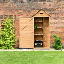 Bild für Holz Gartenschrank Gerätehaus Geräteschuppen Geräteschrank 70 x 36 x 177 cm