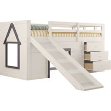 Bild für Merax Etagenbett Hochbett 90x200cm mit Rutsche