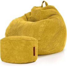 Bild für Green Bean® 2er Set Indoor XXL Sitzsack + Pouf mit EPS-Perlen Füllung