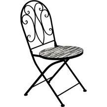 Bild für Mosaik Klappstuhl Gartenstuhl Balkonstuhl Kreis Design Steinoptik