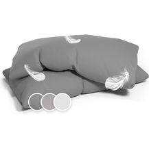 Bild für Soft Wonder-Edition Kopfkissenbezüge 2er Set 40x80 cm Mikrofaser Hellgrau