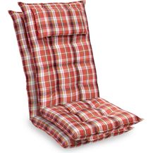 Bild für Sylt Polsterauflage Sesselauflage Kopfkissen Polyester 50 x 120 x 9 cm Rot / Weiß