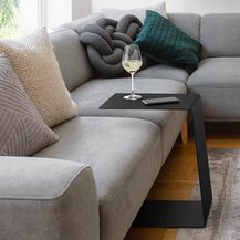 Bild für ECHTSTAHL KÖBES Design Beistelltisch. Made in Germany. Aus hochwertigem pulverbeschichtetem Stahl. 4 Aufstellmöglichkeiten Couchtisch