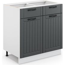 Bild für Küchenunterschrank Fame-Line Anthrazit Landhaus 80 cm ohne Arbeitsplatte Vicco