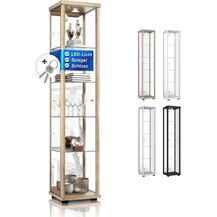 Bild für K-Möbel Glasvitrine C1083 (Glasvitrine (176x37x33 cm)