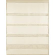 Bild für Transparente Bistrogardine Raffoptik mit Stangendurchzug in Voile, schlicht und modern in vielen verschiedenen Farben erhältlich (80 x 110 cm / beige