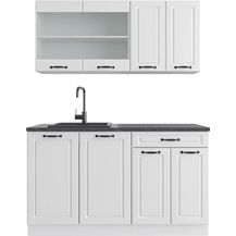 Bild für Singleküche R-Line Weiß Landhaus/Weiß 140 cm ohne Arbeitsplatte Vicco