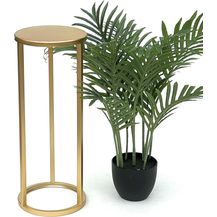 Bild für DanDiBo Blumenhocker Metall Gold Rund 50 cm Blumenständer Beistelltisch 96510 S Blumensäule Modern Pflanzenständer Pflanzenhocker