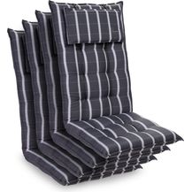 Bild für Sylt Polsterauflage Sesselauflage Kopfkissen Polyester 50 x 120 x 9 cm Grau / Hellgrau