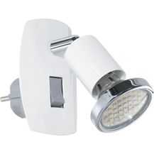 Bild für Eglo STECKDOSENSPOT GU10 2,5W WEISS (MINI 4 LED+LM 23L301)